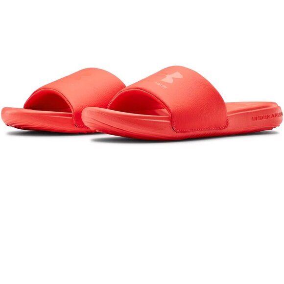 Under Armour Ansa Fixed Cushioned Comfort Sport Slide Slip-On Sandal Tangerine - Picture 1 of 9